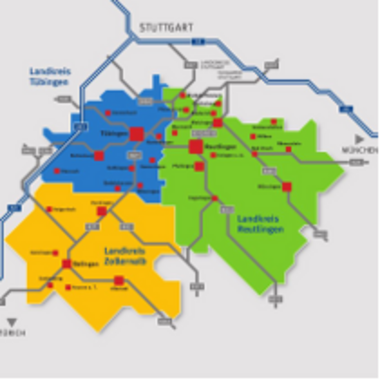 Neckar-Alb District Map