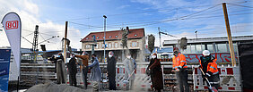 Spatenstich am Bahnhof Metzingen